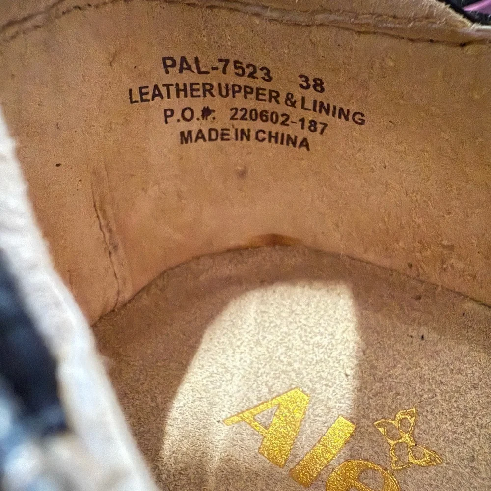 Alegria Black and Gold Floral Mary Janes - Picture 2 of 4